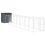Caseta perros con corral acero galvanizado gris 165x1067x181 cm en Casetas para perros | Comprar online en Foru.es