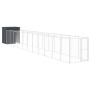Caseta perros con corral acero galvanizado gris 165x1271x181 cm en Casetas para perros | Comprar online en Foru.es