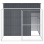 Caseta perros con corral acero galvanizado gris 214x253x181 cm en Casetas para perros | Comprar online en Foru.es