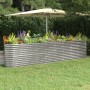Jardinera arriate acero galvanizado plata 332x40x68 cm en Macetas y jardineras | Comprar online en Foru.es