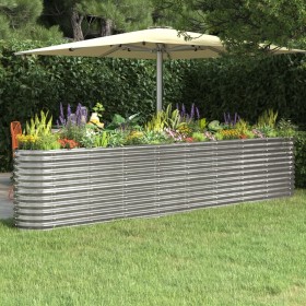 Jardinera arriate acero galvanizado plata 332x40x68 cm en Macetas y jardineras | Comprar online en Foru.es