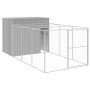 Caseta perros corral acero galvanizado gris claro 214x457x181cm en Casetas para perros | Comprar online en Foru.es