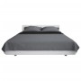 Cubrecama acolchado doble cara 220x240 cm gris y negro de vidaXL, Colchas y edredones - Ref: Foro24-132966, Precio: 21,76 €, ...