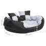 Cojín para perro reversible y lavable gris y negro 85x70x20 cm en Camas para perros | Comprar online en Foru.es