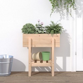 Jardinera madera maciza de pino 62x30x69 cm de vidaXL, Maceteros y jardineras - Ref: Foro24-825233, Precio: 49,50 €, Descuent...
