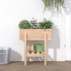 Jardinera madera maciza de pino 62x30x69 cm de vidaXL, Maceteros y jardineras - Ref: Foro24-825233, Precio: 48,85 €, Descuent...