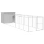 Caseta perros corral acero galvanizado gris claro 214x865x181cm en Casetas para perros | Comprar online en Foru.es