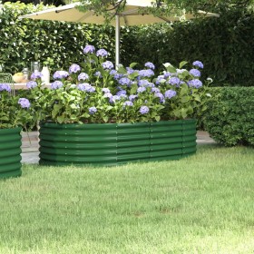 Jardinera arriate acero galvanizado verde 152x80x36 cm en Macetas y jardineras | Comprar online en Foru.es
