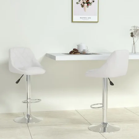 Taburetes de cocina 2 unidades cuero sintético blanco de vidaXL, Taburetes de cocina - Ref: Foro24-335179, Precio: 142,48 €, ...