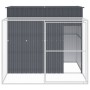Caseta perros con corral acero galvanizado gris 214x253x181 cm en Casetas para perros | Comprar online en Foru.es