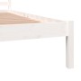 Estructura de cama madera maciza pino blanco 120x190 cm de vidaXL, Camas y somieres - Ref: Foro24-810401, Precio: 107,48 €, D...