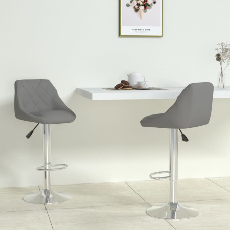Taburetes de cocina 2 unidades cuero sintético gris de vidaXL, Taburetes de cocina - Ref: Foro24-335184, Precio: 144,53 €, De...