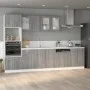 Armario inferior de fregadero contrachapado gris 80x46x81,5 cm de vidaXL, Armarios de cocina - Ref: Foro24-815565, Precio: 73...