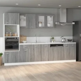 Armario bajo fregadero madera ingeniería gris 80x46x81,5 cm de vidaXL, Armarios de cocina - Ref: Foro24-815565, Precio: 73,81...
