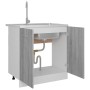 Armario bajo fregadero madera ingeniería gris 80x46x81,5 cm de vidaXL, Armarios de cocina - Ref: Foro24-815565, Precio: 75,73...