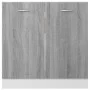Armario inferior de fregadero contrachapado gris 80x46x81,5 cm de vidaXL, Armarios de cocina - Ref: Foro24-815565, Precio: 73...