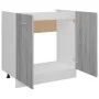 Armario inferior de fregadero contrachapado gris 80x46x81,5 cm de vidaXL, Armarios de cocina - Ref: Foro24-815565, Precio: 73...