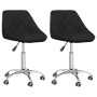 Sillas de comedor giratorias 2 unidades cuero sintético negro de vidaXL, Sillas de comedor - Ref: Foro24-335200, Precio: 138,...