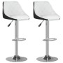 Taburetes de cocina 2 unidades cuero sintético blanco y negro de vidaXL, Taburetes de cocina - Ref: Foro24-335239, Precio: 12...