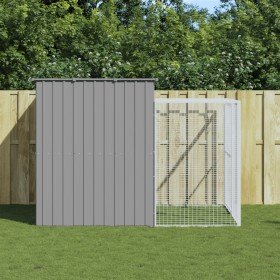 Caseta perros corral acero galvanizado gris claro 214x253x181cm en Casetas para perros | Comprar online en Foru.es