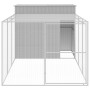 Caseta perros corral acero galvanizado gris claro 214x457x181cm en Casetas para perros | Comprar online en Foru.es