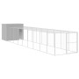 Caseta perro corral acero galvanizado gris claro 214x1069x181cm en Casetas para perros | Comprar online en Foru.es