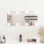 Espejo de pared con luces LED vidrio rectangular 30x60 cm en Espejos | Comprar online en Foru.es