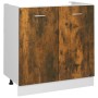 Armario bajo fregadero madera ingeniería roble 80x46x81,5 cm de vidaXL, Armarios de cocina - Ref: Foro24-815564, Precio: 60,2...