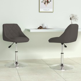 Sillas de comedor giratorias 2 unidades terciopelo gris oscuro de vidaXL, Sillas de comedor - Ref: Foro24-335284, Precio: 123...