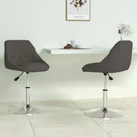 Sillas de comedor giratorias 2 unidades terciopelo gris oscuro de vidaXL, Sillas de comedor - Ref: Foro24-335284, Precio: 121...