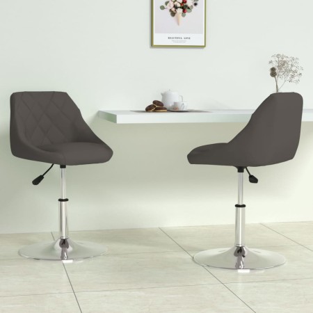 Sillas de comedor giratorias 2 unidades terciopelo gris oscuro de vidaXL, Sillas de comedor - Ref: Foro24-335284, Precio: 123...