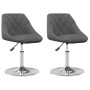 Sillas de comedor giratorias 2 unidades terciopelo gris oscuro de vidaXL, Sillas de comedor - Ref: Foro24-335284, Precio: 123...