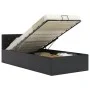 Cama canapé hidráulica cuero sintético negro 90x200 cm de vidaXL, Camas y somieres - Ref: Foro24-285510, Precio: 267,91 €, De...