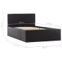 Cama canapé hidráulica cuero sintético negro 90x200 cm de vidaXL, Camas y somieres - Ref: Foro24-285510, Precio: 267,91 €, De...