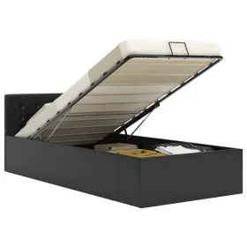 Hydraulic canapé bed black synthetic leather 100x200 cm by vidaXL, Beds and slatted bases - Ref: Foro24-285511, Price: 297,68...
