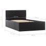 Cama canapé hidráulica cuero sintético negro 100x200 cm de vidaXL, Camas y somieres - Ref: Foro24-285511, Precio: 283,35 €, D...