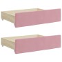 Cajones de cama 2 uds madera de ingeniería y terciopelo rosa de vidaXL, Camas y accesorios - Ref: Foro24-833919, Precio: 45,7...