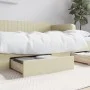 Bed drawers 2 pcs engineered wood and cream synthetic leather by vidaXL, Beds and accessories - Ref: Foro24-833924, Price: 45...