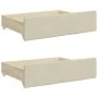 Bed drawers 2 pcs engineered wood and cream synthetic leather by vidaXL, Beds and accessories - Ref: Foro24-833924, Price: 45...