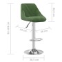 Taburete de cocina de terciopelo verde oscuro de vidaXL, Taburetes de cocina - Ref: Foro24-335297, Precio: 86,56 €, Descuento: %