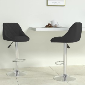 Taburete de cocina 2 unidades de terciopelo negro de vidaXL, Taburetes de cocina - Ref: Foro24-335302, Precio: 118,02 €, Desc...