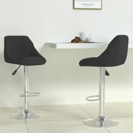 Kitchen stool 2 units in black velvet by vidaXL, Kitchen stools - Ref: Foro24-335302, Price: 116,18 €, Discount: %