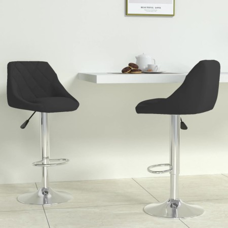 Taburete de cocina 2 unidades de terciopelo negro de vidaXL, Taburetes de cocina - Ref: Foro24-335302, Precio: 118,02 €, Desc...