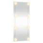 Espejo de pared rectangular con luces LED vidrio 30x80 cm en Espejos | Comprar online en Foru.es