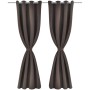 2 cortinas marrones oscuras con anillas blackout 135x245cm de vidaXL, Cortinas y visillos - Ref: Foro24-130371, Precio: 44,19...