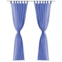 Cortinas de gasa 2 unidades 140x225 cm azul real de vidaXL, Cortinas y visillos - Ref: Foro24-132246, Precio: 15,34 €, Descue...