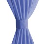 Cortinas de gasa 2 unidades 140x225 cm azul real de vidaXL, Cortinas y visillos - Ref: Foro24-132246, Precio: 15,34 €, Descue...