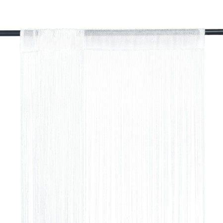 Cortinas de flecos 2 piezas 140x250 cm blancas de vidaXL, Cortinas y visillos - Ref: Foro24-132399, Precio: 26,95 €, Descuent...