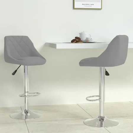 Küchenhocker 2 Einheiten aus hellgrauem Samt von vidaXL, Küchenhocker - Ref: Foro24-335305, Preis: 124,76 €, Rabatt: %