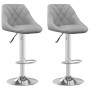 Taburete de cocina 2 unidades de terciopelo gris claro de vidaXL, Taburetes de cocina - Ref: Foro24-335305, Precio: 126,78 €,...